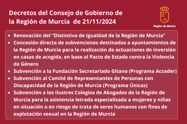 Decretos del Consejo de Gobierno de la Región de Murcia